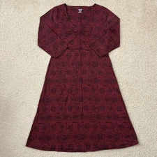 Toad & Co Rosalinda Buffalo Basket Red Print Dress Size Medium