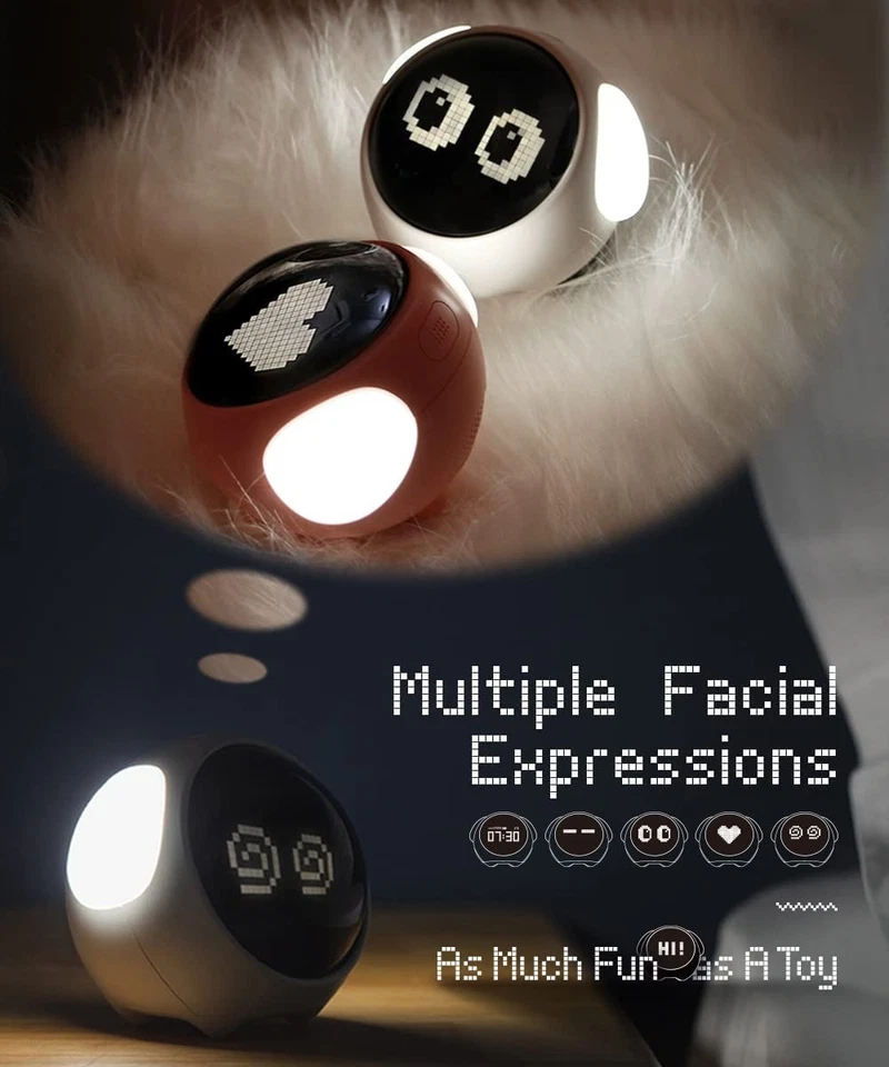 Kids Alarm Clock, Dual Alarm, Voice Control, Night Light, Temperature Display - Image 3 of 4