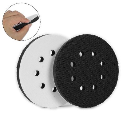 125Mm Sponge Interface Pad 2PCS 5 8-Hole For Hook&Loop Inch Sanding Soft