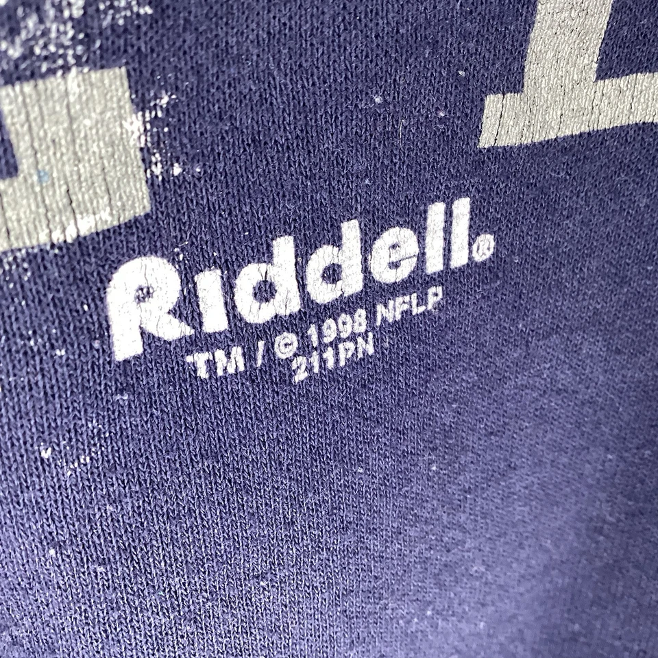 Sudadera De Colección Dallas Cowboys Para Hombres XL Azul Riddell Cuello Redondo NFL Fútbol Años 90 Foto 4 de 4