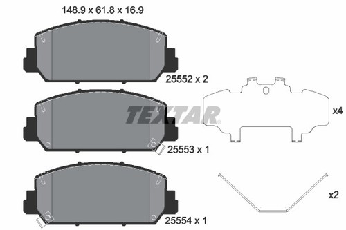 TEXTAR 2555201 Bremsbelagsatz, Scheibenbremse für ACURA,HONDA (DONGFENG) - Bild 1 von 1