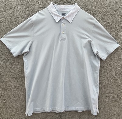 Lands End Men Polo Golf Tennis Shirt Sky Blue Traditional Fit XL 46-48 Peru
