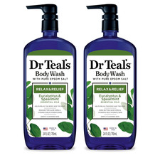 Body Wash Pure Epsom Salt Eucalyptus Spearmint Relax Relief 24oz 2pk