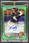 2025 Bowman Jhonny Level Chrome Auto Green Refractor 1st Prospect #/99 Giants