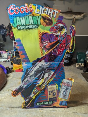 Coors Light January Madness Stand-up Cut Out Standee 1996 Cardboard Sign 