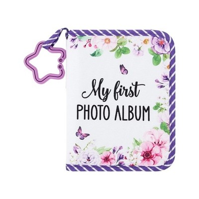 Floral Print Cloth Baby Photo Album Picture Book With Mirror For Newborns Gift