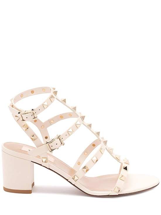 Valentino Garavani - Women - Medium heel studded sandals - White 232690₽
