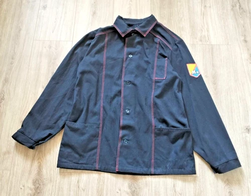 Soviet vintage blue cotton work jacket French chore coat Men workwear USSR