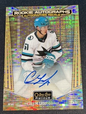 2024-25 O-Pee-Chee Platinum Rookie Autographs Collin Graf #R-CG Seismic Gold /25