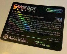 Nintendo GameCube Gameboy Game Boy Player New Custom Holographic Label Sticker
