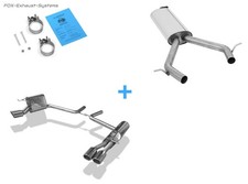  Edelstahl Duplex Anlage Mercedes E-Klasse W211 E200 Limousine je 2x88x74mm