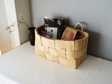 Wall Storage Basket Pine Mail Organizer
