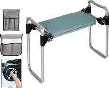 Foldable Garden Kneeler and Seat, New Generation Stool with 2 Tool Pouches