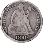 1890-S 10c Seated Liberty Dime ~ VG Details