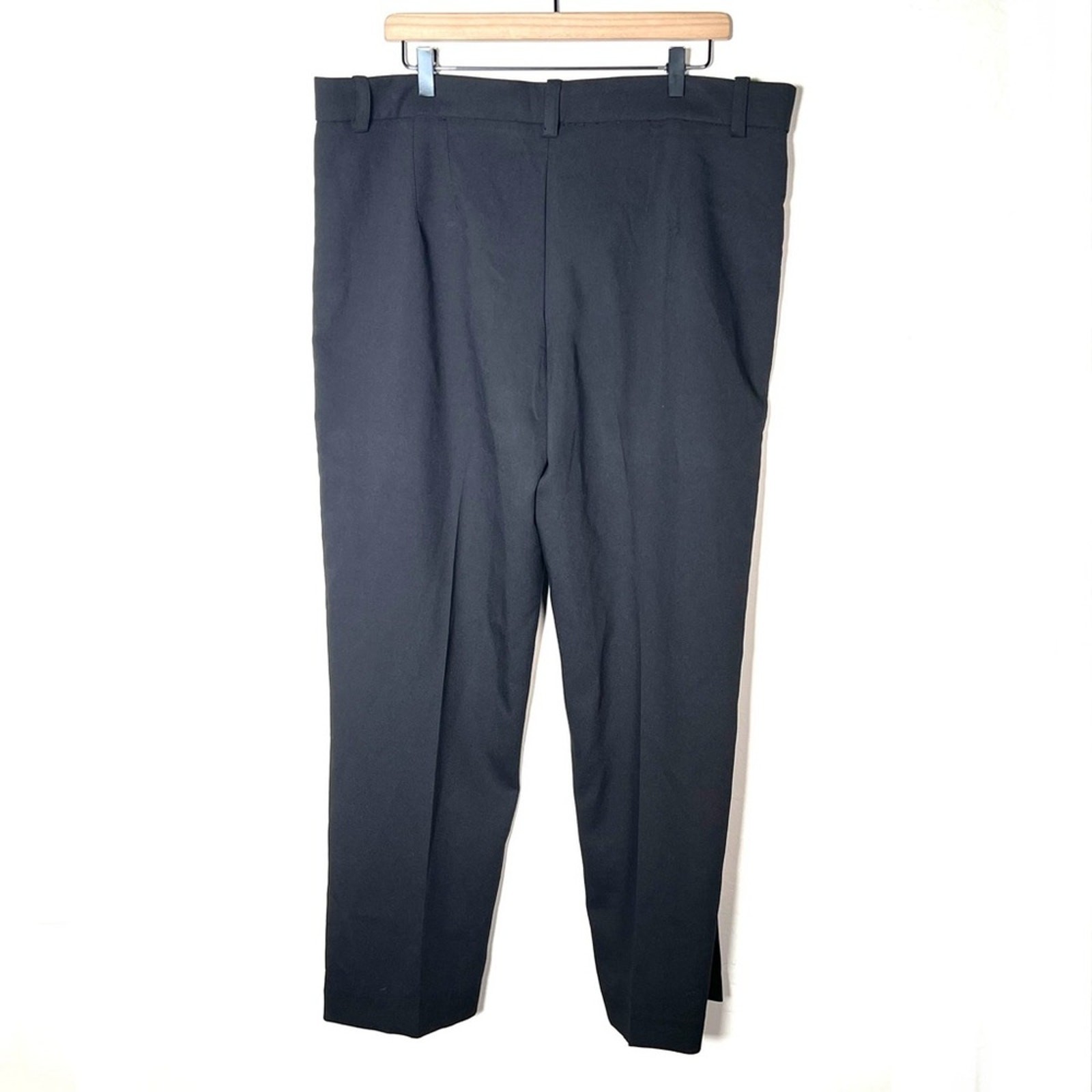 MNG by mango black wide leg business casual dress pants size 14 B93 thumbnail 4