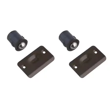 Oil Rubbed Bronze Drive-In Ball Catch for Closet and French Doors with Dummy Kno