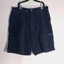 Ocean Pacific OP Corduroy Shorts Mens Wast 31.5" Navy Blue Cords 90s Y2K Vintage