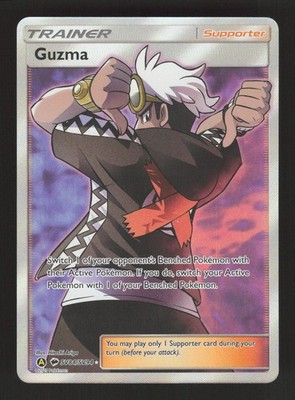 Guzma SV84/SV94 Pokemon Hidden Fates Holo Full Art Karte
