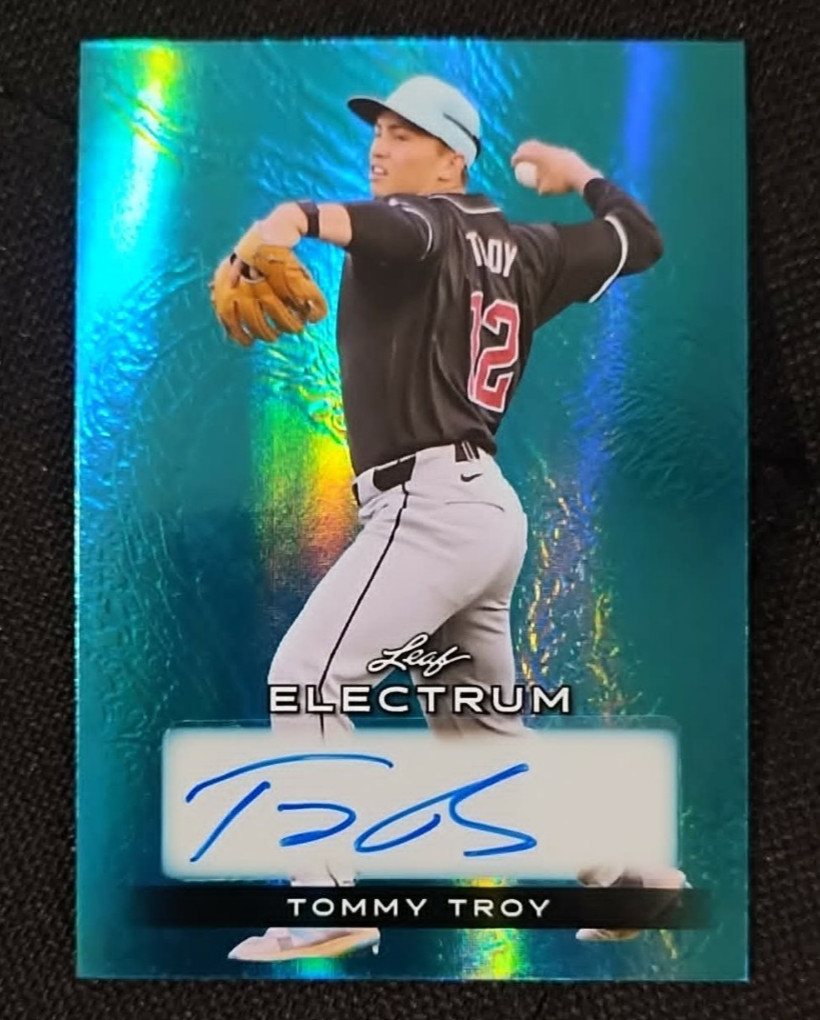 2024 Leaf Electrum Tommy Troy Blue Holo 17/20 AUTO Rookie Diamondbacks #BA-TT1