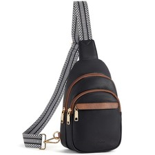 Small Sling Bag for Women Leather Crossbody Bags Fanny Pack Chest Bag for Tra...