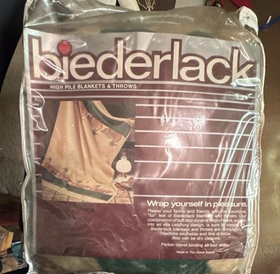 Vintage New In Package  Biederlack 72''x57''  Ducks Throw Blanket Made In USA