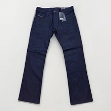 Diesel Mens Zatiny Slim Bootcut Jeans Size 36x32 Dark Blue Rinse RB060