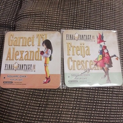 FF9 Square Enix Pop-up Cafe Coaster Flyer Garnet