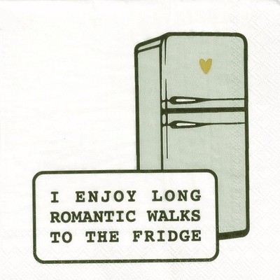 Cocktailserviette ''I enjoy long walks''