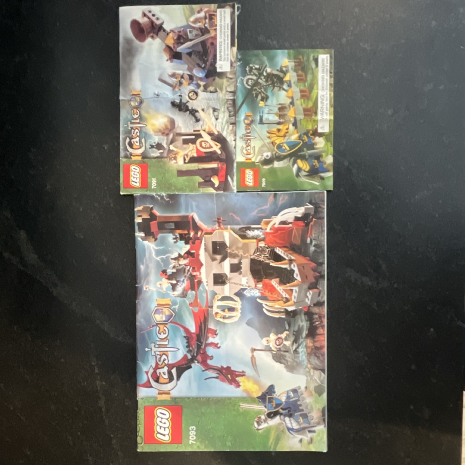 LEGO Castle Instruction Booklets for Sets 7091, 7090, 7093