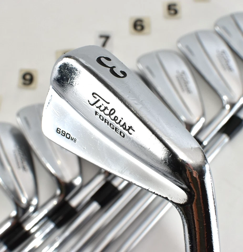 Titleist 690MB 8p 3-4-5-6-7-8-9-Pw RH Golf Iron Set Stiff DG S300 Club 690 MB - Image 3 of 4
