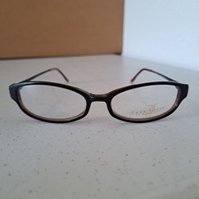 Tres Jolie by Marchon Eyeglasses 82 Brown Designer Oval FRAMES ONLY Y-34