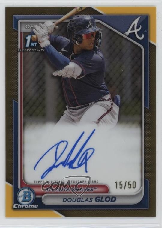 2024 Bowman Chrome Prospect Gold Refractor /50 Douglas Glod #CPA-DG Auto 1h0p