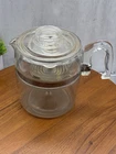 Vintage 9 Cup Pyrex Glass  9 Cup Percolator (Stained)