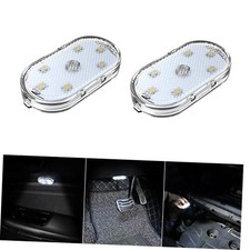 2 Pcs Car Led Lights Interiorwhite Ambient Lighting Car 2pcs White Lights