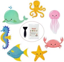 Non Slip Bathtub Stickers 14 PCS Large Sea Adhesive Kids Anti Slip Decal Treads