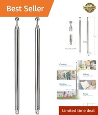 7 Sections Telescopic 74cm AM FM Antenna Portable Radio Antenna Replacement 2...