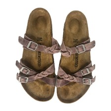 Birkenstock Franca slides sandali infradito intrecciati cinturini viola US 11 EUR 42