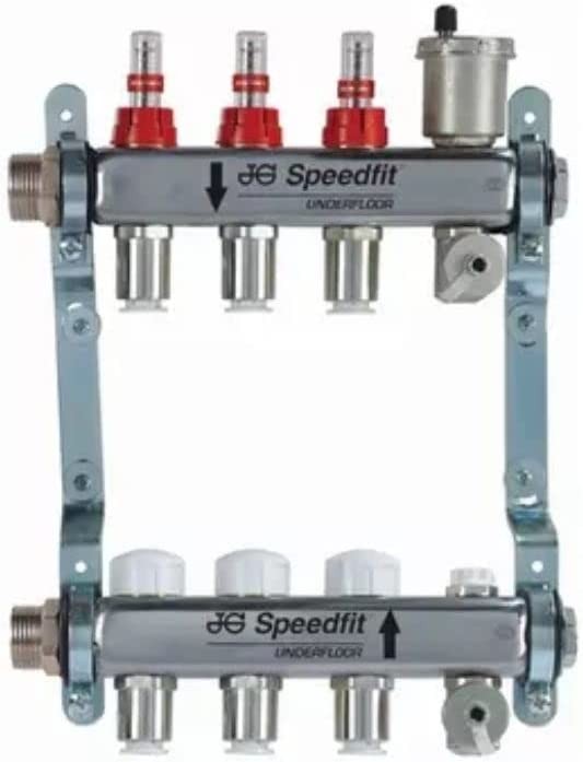 John Guest Speedfit Underfloor Heating Manifold 3 Zone - JGUFHMAN3/2