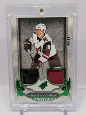 2018-19 Artifacts Dual Jersey Emerald 93 Christian Dvorak /65 Arizona Coyotes!
