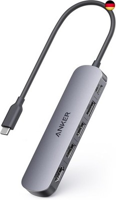 Anker USB C Hub (5-in-1), 4K@30Hz HDMI mit 100W Max. Power Delivery, USB-C und