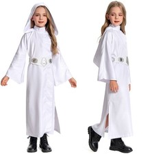 2026 Mädchen Star Wars · Leia Prinzessin Cosplay Kostüm Karneval Party Kleid ✨