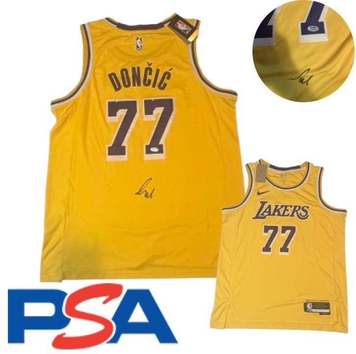 Luka Doncic Signed Jersey PSA/DNA Autographed Los Angeles Lakers