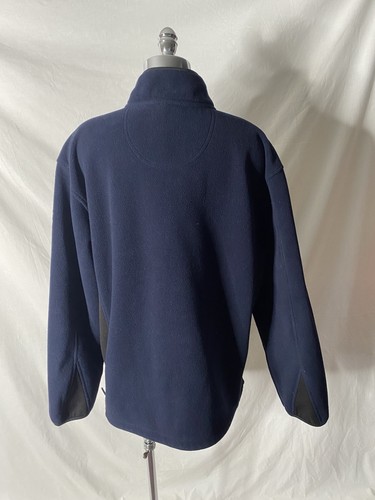 Izod Navy Blue Fleece Jacket Sweater Perform X Full Zip Mens Size XL EUC - Picture 7 of 13