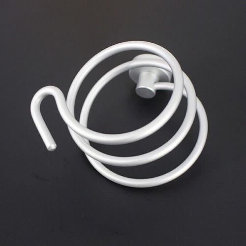 Aluminum Wall Mount Spring Style Hair Dryer Holder Blower Storage Organizer - Picture 8 of 8