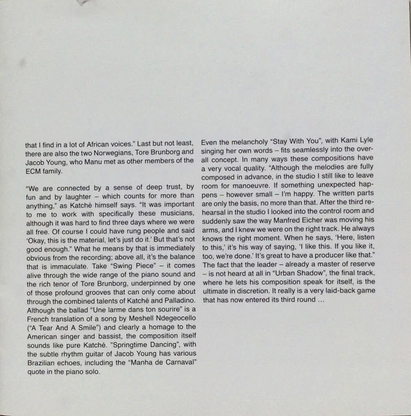 Manu Katché Third Round CD Album Enh Promo 79096 - Bild 3 von 4