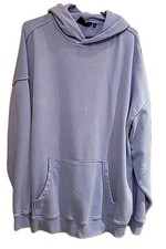 No Boundaries Ladies Oversized Fit Hoodie. Distressed Blue. Sz XL 46-48