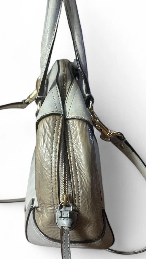 Coach Blaire C1381 25057 серый Colorblock кожаная сумка с короткими ручками винтажный чехол - Изображение 4 из 4