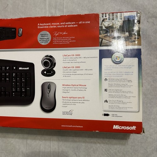 Microsoft Communication Pack 3000 Clavier, Souris Optique et LifeCam VX-3000 NEUF - Photo 10/10