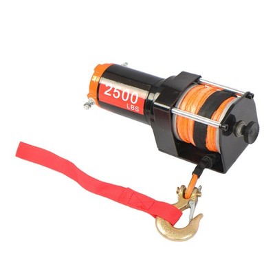 2500 lb 12VDC/1.3HP Electric Winch 50 ft Synthetic Rope ATV UTV Boat Winch Kit