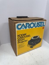 VINTAGE Kodak Carousel 650H Slide Projector With Box, Remote, Stack Loader Works